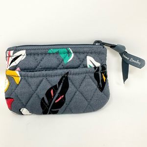 Vera Bradley Small Zip Coin Purse Gray Coastal Paradise